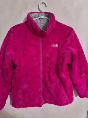 The North Face Reversible Fuchsia Fleece/Grey Jacket